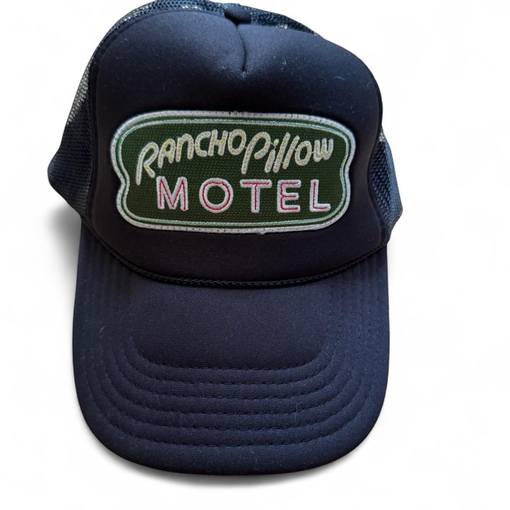 OTTO Black Mesh Ranch Pillow Motel Trucker Hat